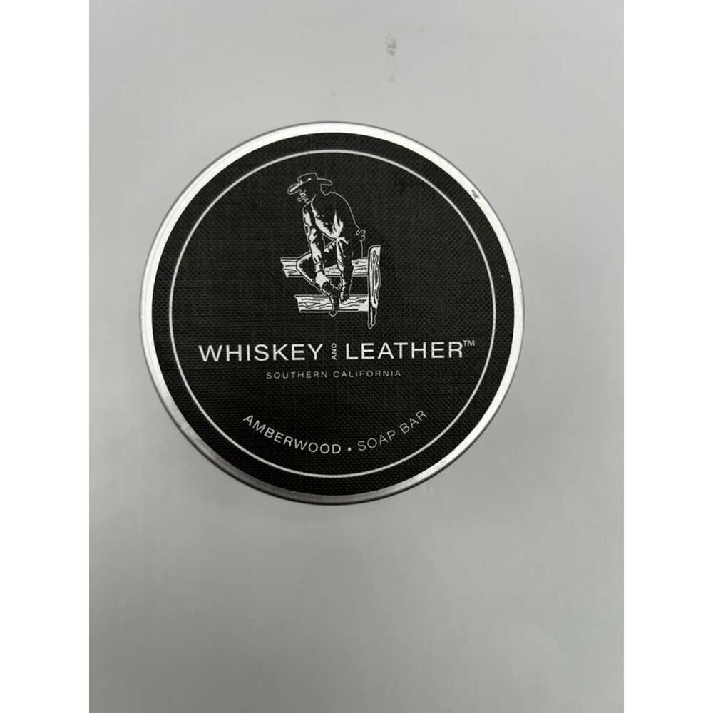 Whiskey & Leather Amberwood Soap Bar 7oz Sand + Fog New Sealed Tin